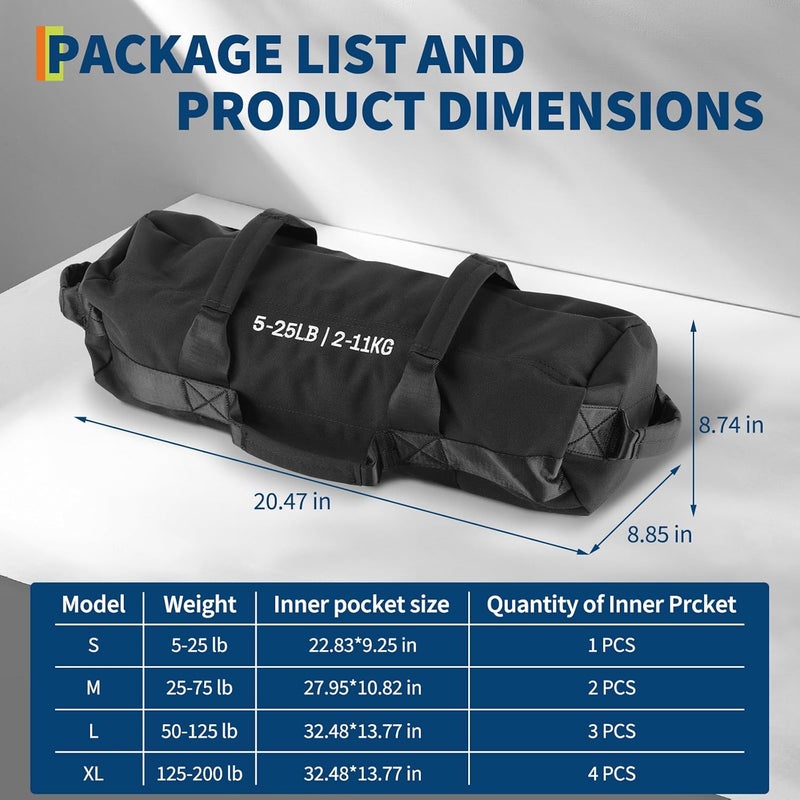 Mega Choice Adjustable Sand Bags for Working Out,Sandbags for Workout for Yoga, Strength Training and Full-Body Workouts - Image 2